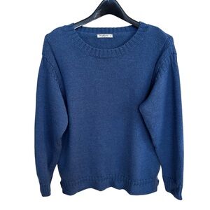 Woolovers Women’s Heavy Wool Knit Blue Sweater M